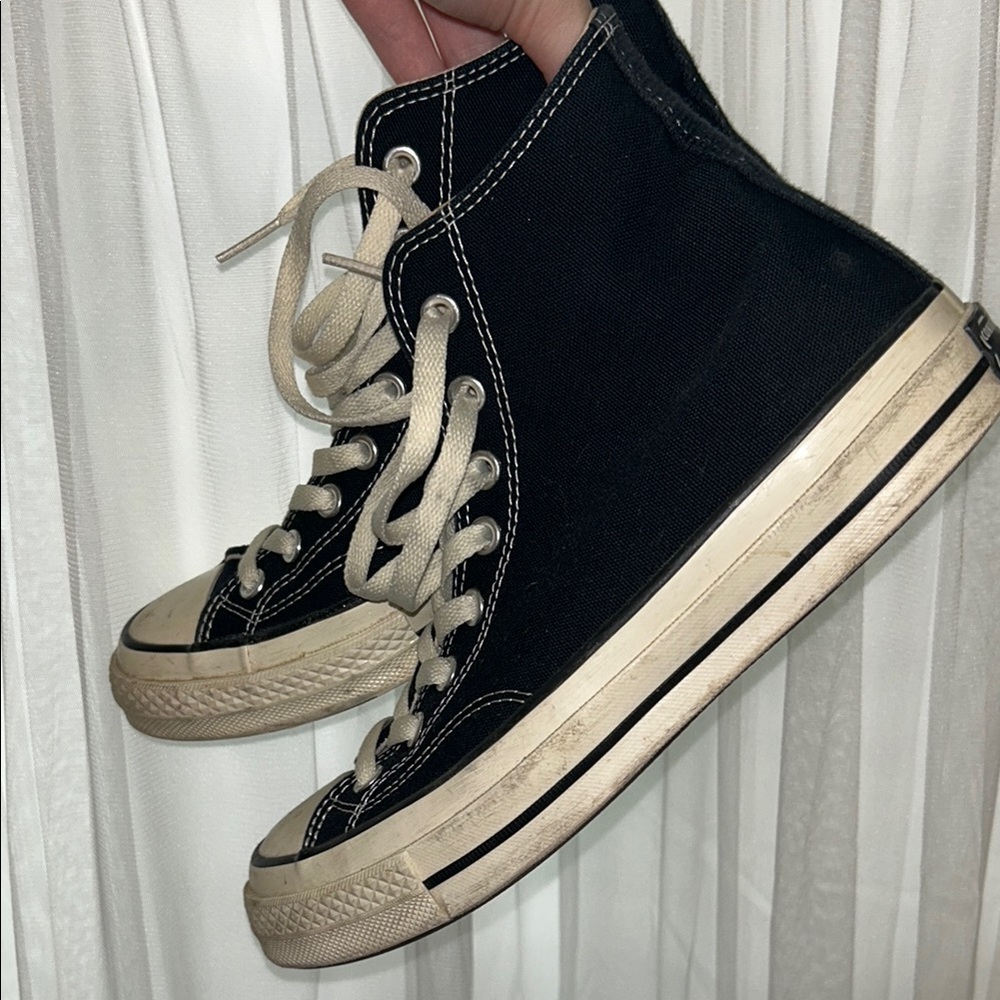Black High-Top Converse Sneakers
